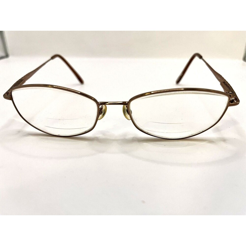 Visage Eyeglasses Suede BRN Designer Frames Only Gold 52-16-135